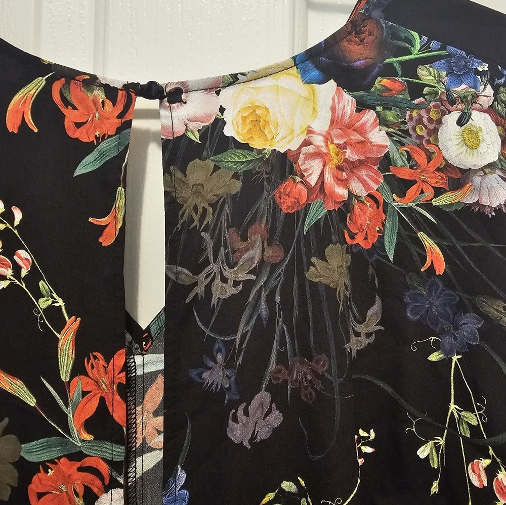 ASOS Floral Print Kimono Dress Sz: 12 - Picture 14 of 16